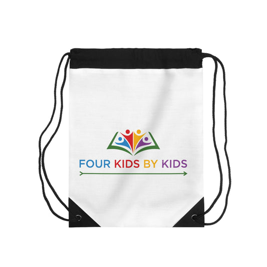 Drawstring Bag — Four Kids By Kids Logo Backpack: Colorful Kids’ School & Activity Gym Sack