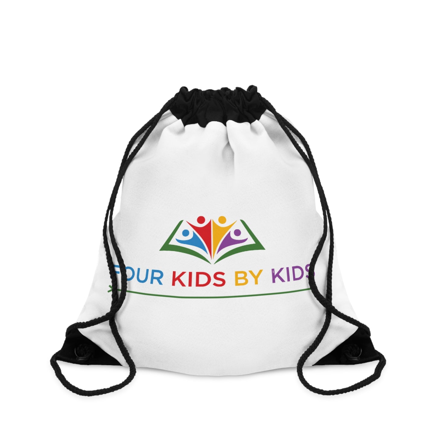 Drawstring Bag — Four Kids By Kids Logo Backpack: Colorful Kids’ School & Activity Gym Sack